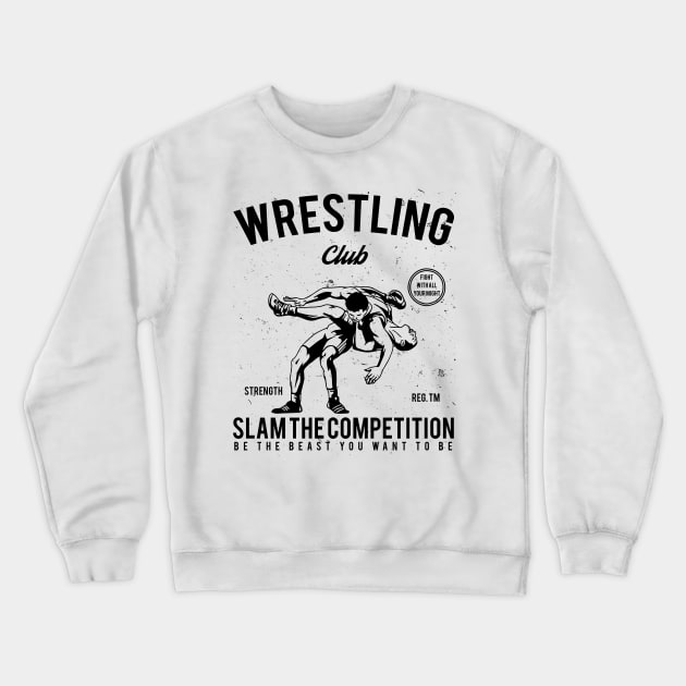 Wrestling Club Crewneck Sweatshirt by JakeRhodes